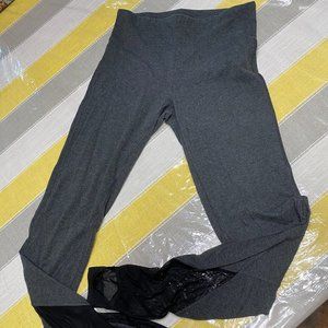 Gray Leggings with Black Mesh Size Med